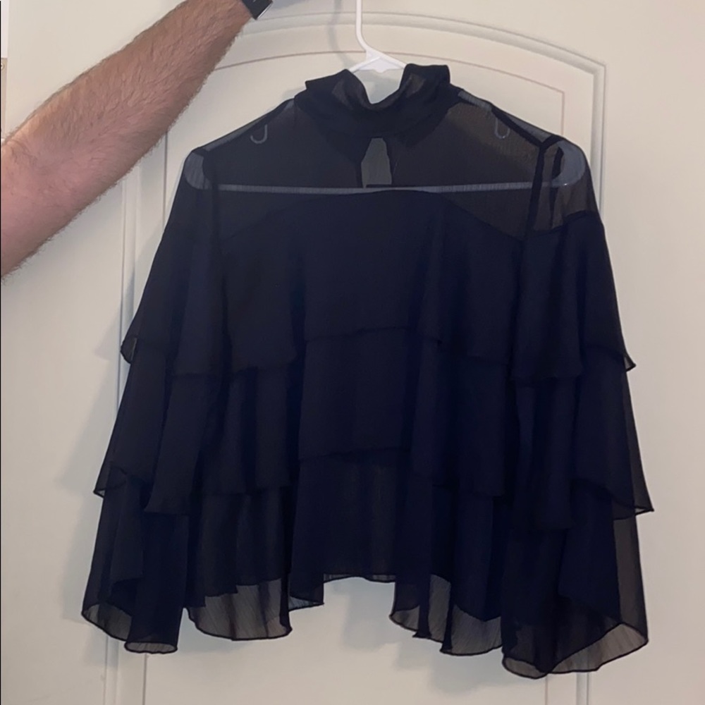 ZARA Black sheer top
